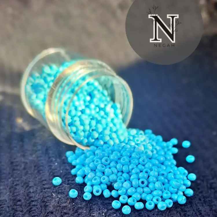 منجوق ژاپنی رنگ ابی روشن