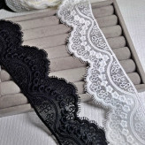 یراق دانتل کنگره ایی در دو رنگ سفید و مشکی